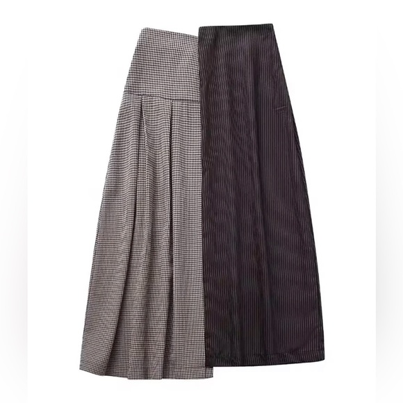 ZARA ASYMMETRICAL PLAID SKIRT - Picture 2 of 5